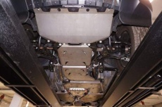 Защита алюминиевая АВС-Дизайн для радиатора, картера двигателя, КПП, РК, топливных трубок Jeep Grand Cherokee WK2 2010-2014