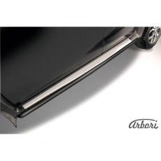 Пороги Arbori d42 труба черные для Nissan Terrano (2014-2018) № AFZDANTER1407B